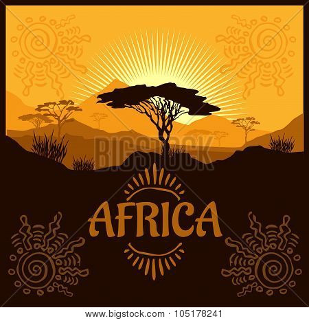 Africa - vector poster.