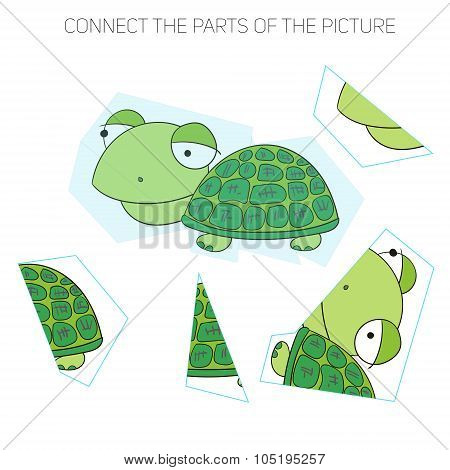Puzzle game for chldren turtle