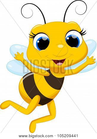 Cute queen bee cartoon