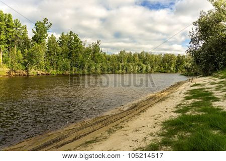 Summer landscape river Yagenetta