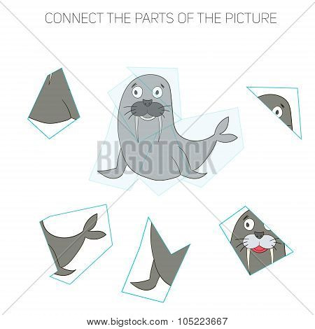 Puzzle game for chldren seal