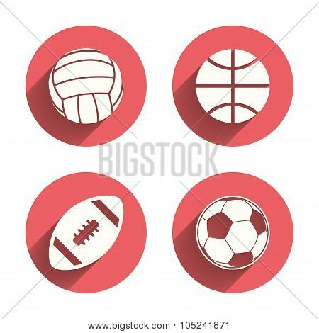 Sport balls. Volleyball, Basketball, Soccer.