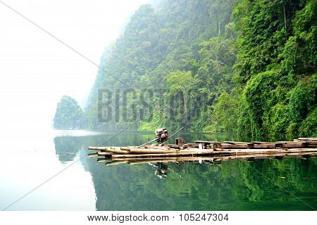 Bamboo raft
