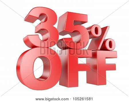 35 Percent Off 3D Icon.