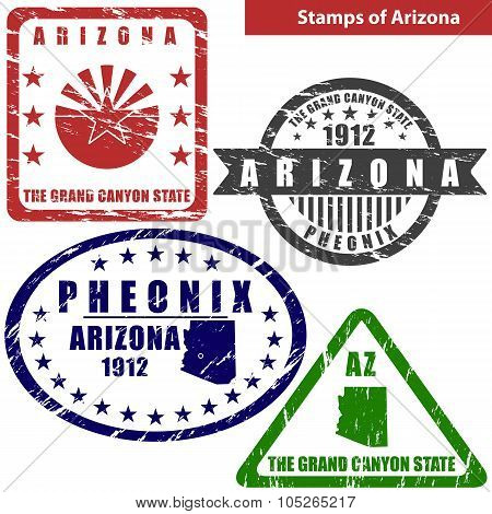 Stamps Of Arizona, Usa