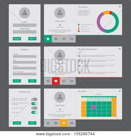 UI and UX vector kit