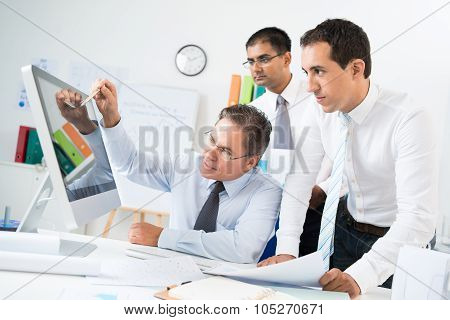 Pointing At Monitor