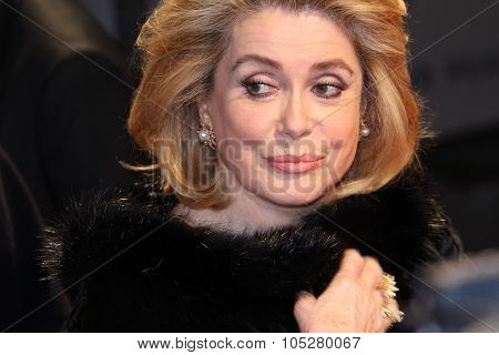 BERLIN - FEBRUARY 15: Actress Catherine Deneuve attends the Annual Cinema For Peace Gala during day five of the 60th Berlin  Film Festival at the Konzerthaus  on February 15, 2010 in Berlin, Germany.