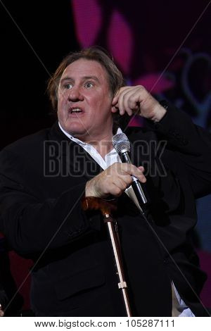 KIEV, UKRAINE - SEPT. 23: Gerard Depardieu arrives at the opening , at the Opera Theatre 40th Film Festival 