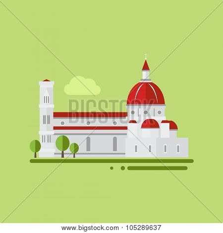 St. Peter Cathedral Vector Illustration