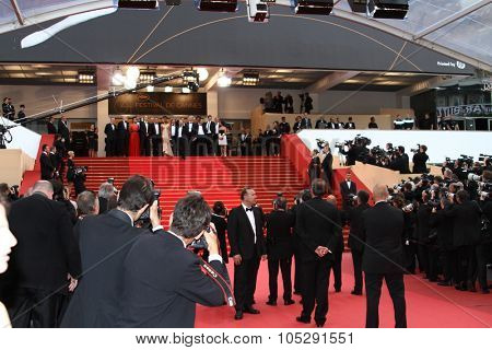 CANNES, FRANCE - MAY 18: Photographers attend the 'La Conquete' premiere during 64th Annual Cannes Film Festival at Palais des Festivals on May 18, 2011 in Cannes, France