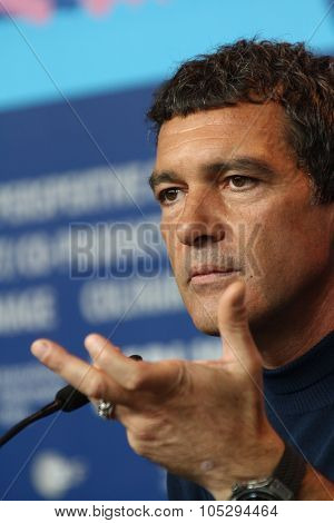 BERLIN, GERMANY - FEBRUARY 15:  Antonio Banderas attends the 'Haywire' Press Conference during of the 62nd Berlin  Film Festival at the Grand Hyatt on February 15, 2012 in Berlin, Germany.