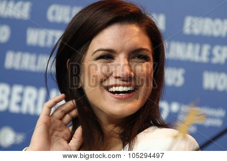 BERLIN, GERMANY - FEBRUARY 15: Gina Carano attends the 'Haywire' Press Conference during of the 62nd Berlin  Film Festival at the Grand Hyatt on February 15, 2012 in Berlin, Germany.