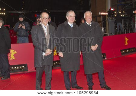 BERLIN, GERMANY - FEBRUARY 14: Maurice Gourdault-Montagne, Bernd Neumann attend the Golden Bear Award during the 63rd Berlinale Festival at Berlinale Palast on February 14, 2013 in Berlin, Germany.
