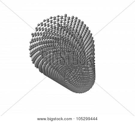 Multi-walled carbon nanotube - MWNT - on white