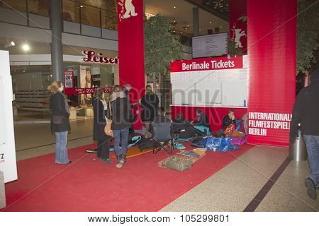 BERLIN, GERMANY - FEBRUARY 08: Atmosphere  sale of the tickets on February 8, 2013 in Berlin, Germany.
