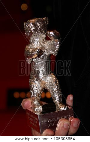 BERLIN, GERMANY - FEBRUARY 15: Silver Bear  after the closing ceremony during Berlinale Festival at Palast on February 15, 2014 in Berlin, Germany. 