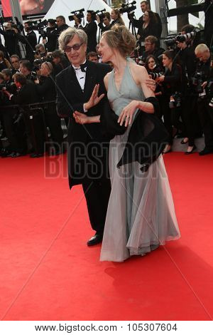 CANNES, FRANCE - MAY 21:   Wim Wenders; Donata Wenders attend the 'The Search' Premiere at the 67th Annual Cannes Film Festival on May 21, 2014 in Cannes, France.
