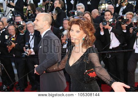 CANNES, FRANCE - MAY 24: Sophia Loren attend the Closing Ceremony and 'A Fistful of Dollars' Screening during the 67th Annual Cannes Film Festival on May 24, 2014 in Cannes, France.