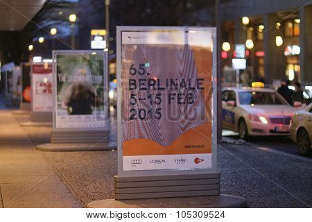 BERLIN, GERMANY - FEBRUARY 04: Berlinale posters are seen prior to the opening of the Berlin Film Festival, or Berlinale, on February 4, 2015 in Berlin, Germany. 