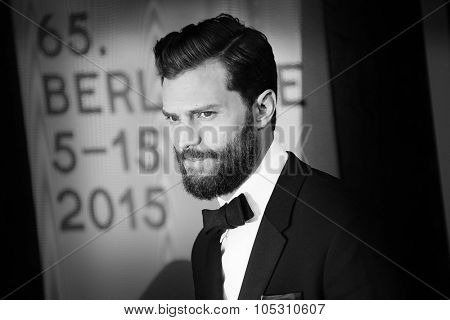 BERLIN, GERMANY - FEBRUARY 11: Jamie Dornan attends the 'Fifty Shades of Grey' premiere during the 65th Berlinale Film Festival at Zoo Palast on February 11, 2015 in Berlin, Germany.