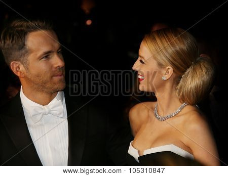 CANNES, FRANCE - MAY 16: Ryan Reynolds and Blake Lively attend 'The Captive' premiere during the 67th Cannes Film Festival on May 16, 2014 in Cannes, France