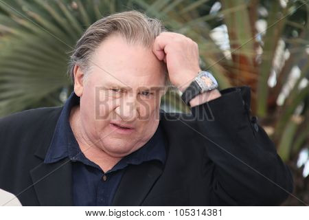 Actor Gerard Depardieu attends the 'Valley Of Love' photocall during the 68th annual Cannes Film Festival on May 22, 2015 in Cannes, France.