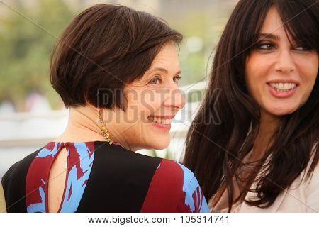 Isabella Rossellini, Nadine Labaki attend the 'Jury Un Certain Regard' photocall during the 68th annual Cannes Film Festival on May 14, 2015 in Cannes, France.