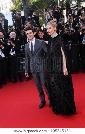 Sienna Miller & Xavier Dolan attend the 'Carol' Premiere during the 68th annual Cannes Film Festival on May 17, 2015 in Cannes, France.
