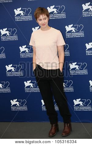 Actresses Lou de Laage  attends a photocall for 'The Wait' during the 72nd Venice Film Festival at Palazzo del Casino on September 5, 2015 in Venice, Italy.