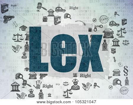 Law concept: Lex on Digital Paper background