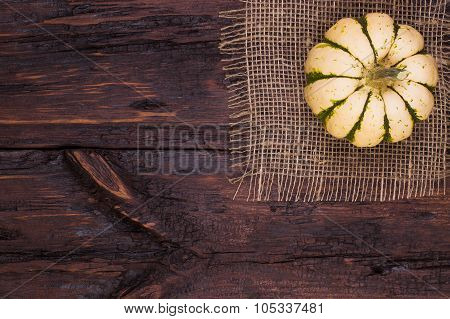 Pumpkin On A Wooden Table