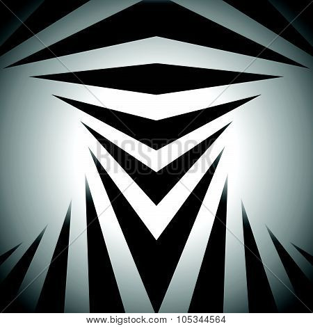 Abstract Vector Pattern, Background In Black And White.