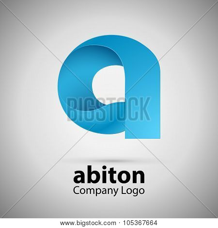 Abstract blue company logo.