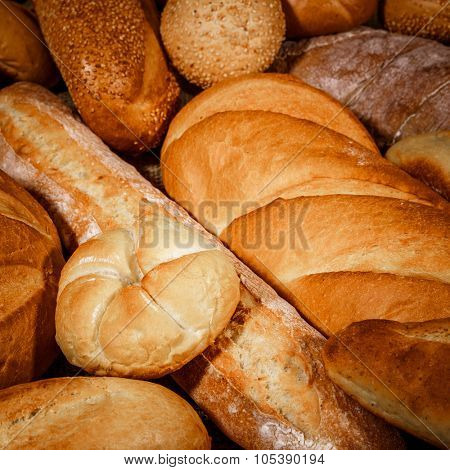 Breads and baked goods close-up