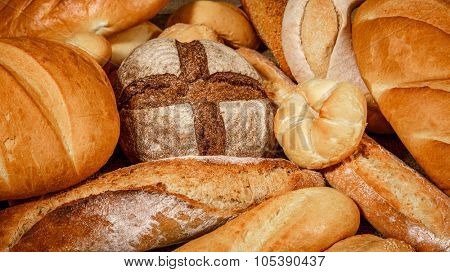 Breads and baked goods close-up