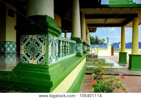 Architectural detail at Air Barok Mosque at Jasin Malacca, Malaysia