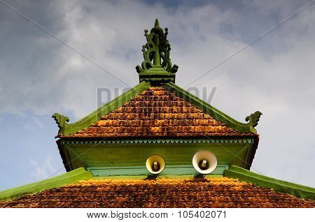 Roof detail at Ayer Barok Mosque at Jasin Malacca, Malaysia