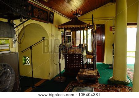 Interior of Air Barok Mosque at Jasin Malacca, Malaysia