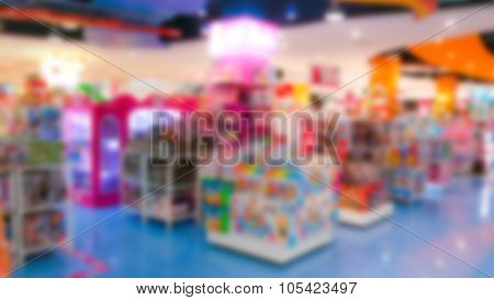 Abstract blur toy shop