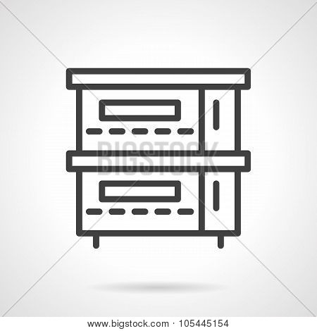 Restaurant stove simple line vector icon