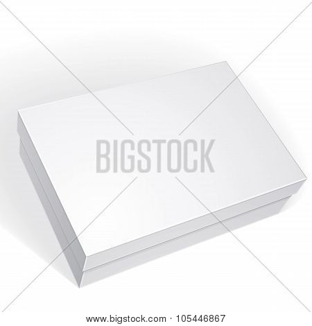 Package White Box Design Isolated On White Background, Template For Your Package Design, Put Your Im