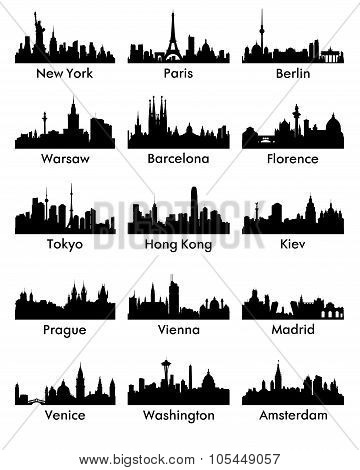 city ??silhouette vector 15