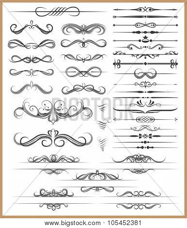 Calligraphic decorative elements