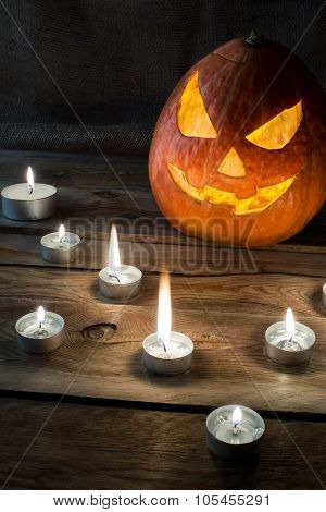 Halloween Pumpkin Vertical Copyspace