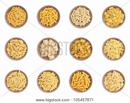 different kind of italian dry pasta