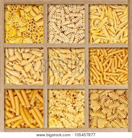 different kind of italian dry pasta