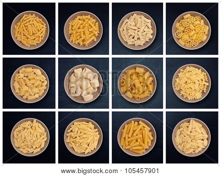 different kind of italian dry pasta