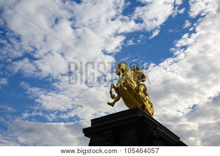 The Golden Rider In Dresden, Germany