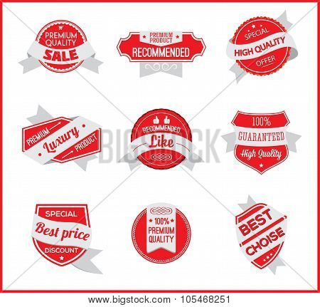 Red marketing label (set 7)